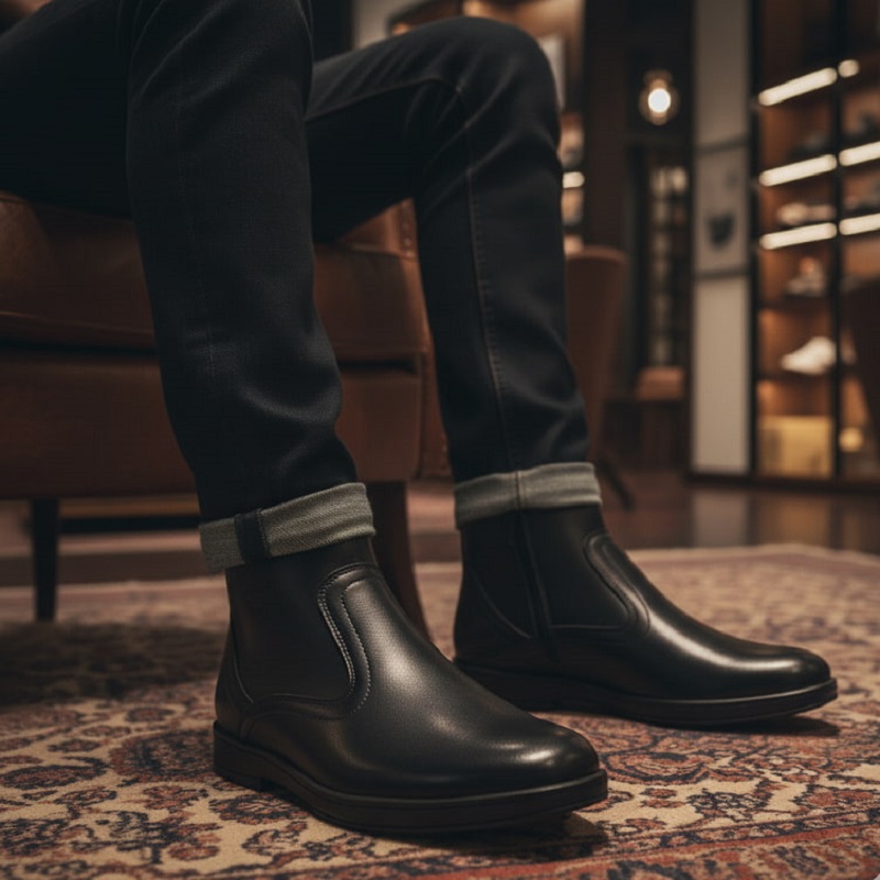 نیم بوت مردانه مشکی مدل Rad